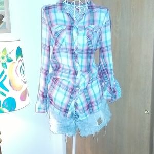 Vintage style plaid shirt